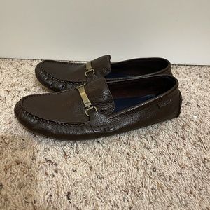 Cole Haan men brown leather bit loafers. Great condition!